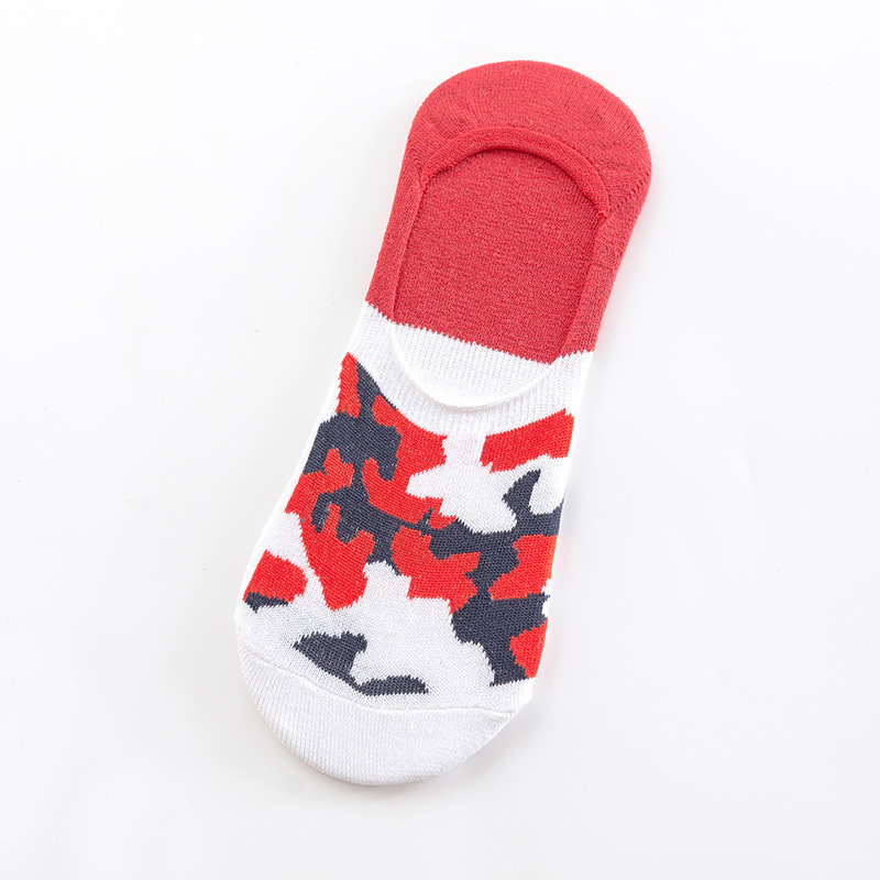 Men Camouflage Invisible Socks Boat Socks Men Cotton Socks Male Personality Socks